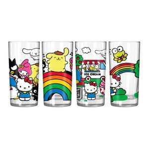 💕Hello Kitty and Friends at the Park 4pc.
10oz Tumbler Glass Set